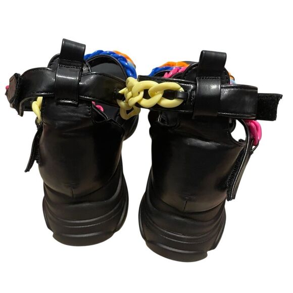 AZALEA WANG Do It Like We Do Chana Chain Platform Sandals Size 7.5 NEW - Picture 5 of 6